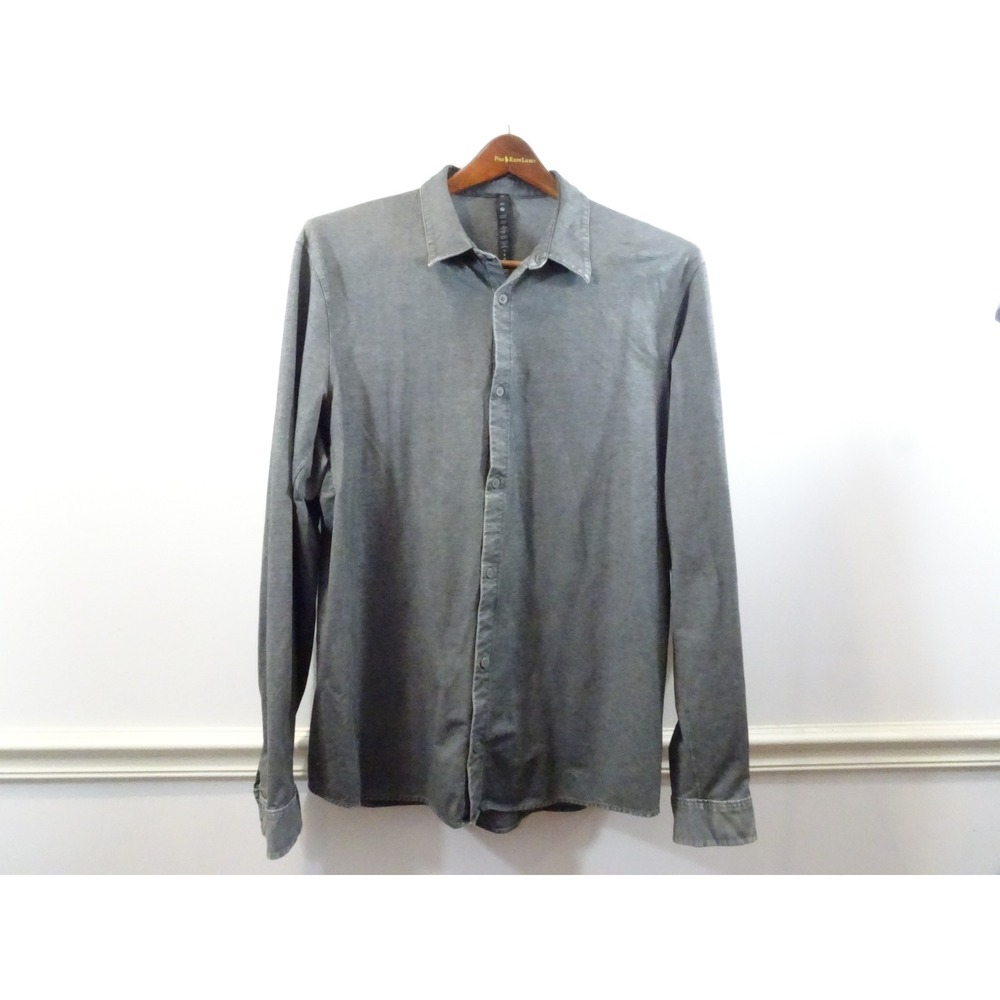 Lululemon Commission Long Sleeve Button Down Shirt Charcoal Grey Mens XXL